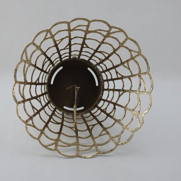 New Bath & Body Works Single Wick Halloween Gold Spider Web Candle Holder - Picture 4 of 7